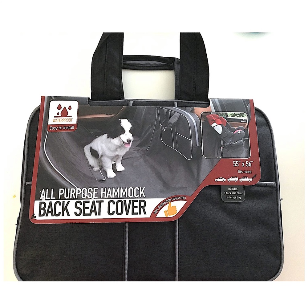 All Purpose Hammock Back Seat Cover for Dogs Gray